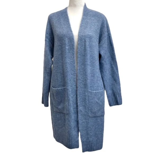 Anthropologie Current Air Cotton Candy Blue Open Front Duster Cardigan - Picture 1 of 12